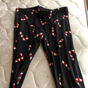 Cute Christmas Candy Cane Leggings!